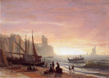  Albert Pintura al %C3%B3leo - El luminismo de la flota pesquera Albert Bierstadt